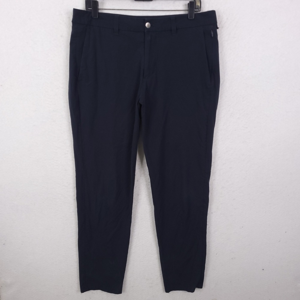 Lululemon Commission Pant Slim Mens 34x30 Navy Warpstreme Chino Trousers